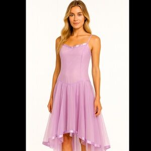 Lavender Spaghetti Strap Dance Recital Type Dress